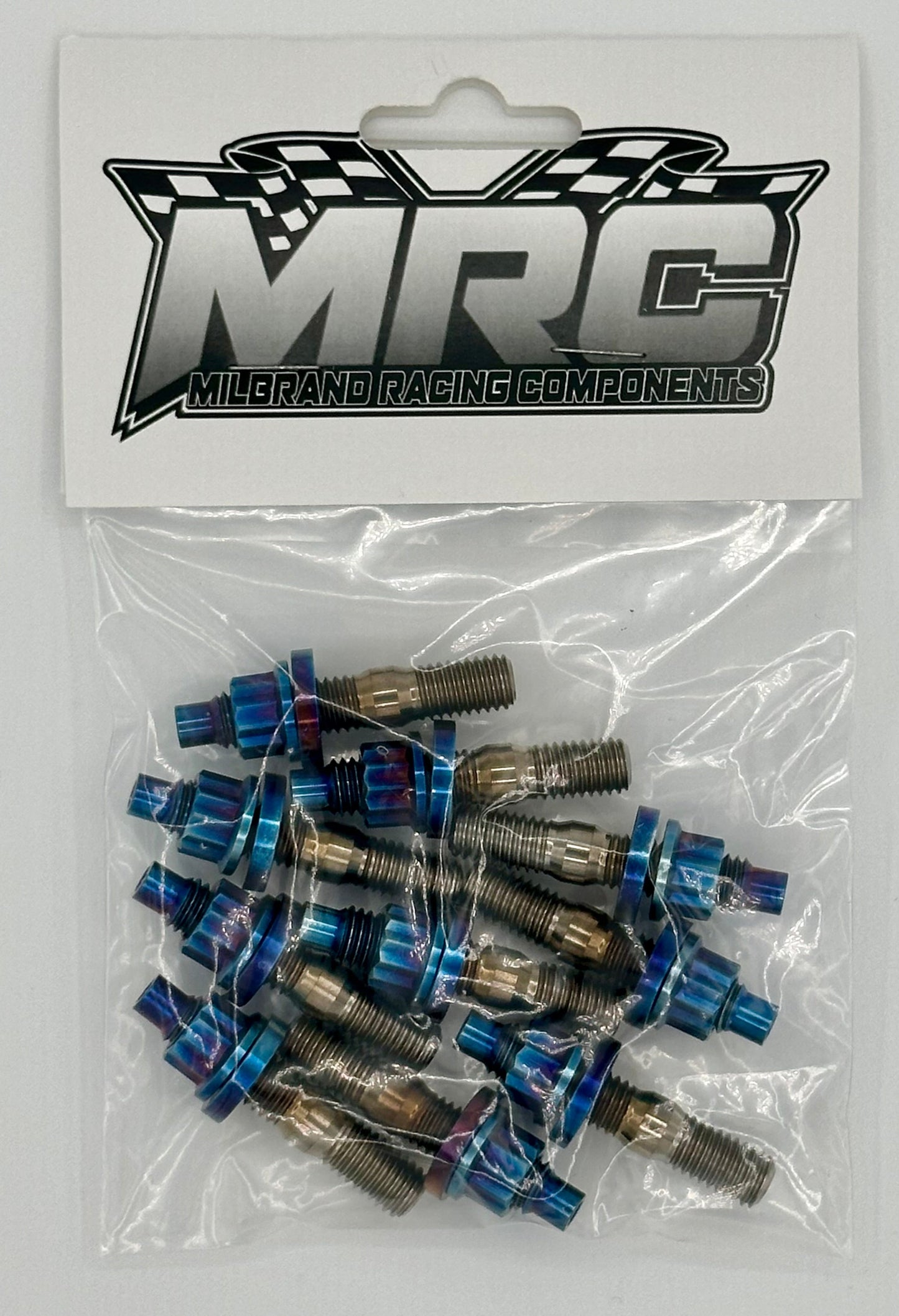 MRC Racing Components Honda B,D,F,H,J Series/Chevy Ecotec 45mm Burnt Blue Titanium Exhaust/Intake Stud Kit