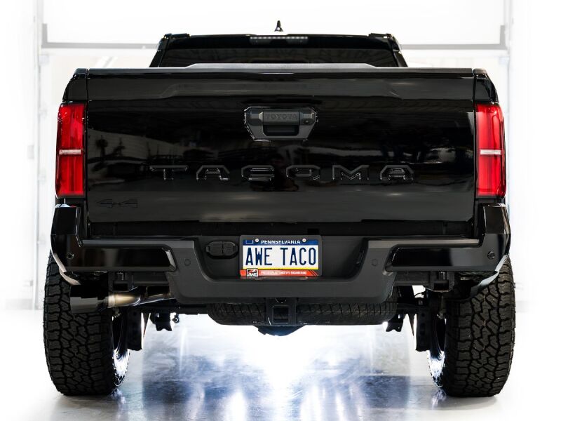 AWE Tuning Exhaust for 4th Gen Toyota Tacoma Dual Diamond Black Tips