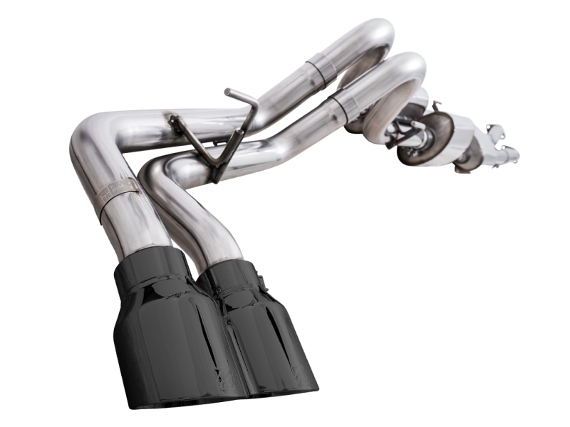 AWE Tuning 16-22 Toyota Tacoma 0FG Cat-Back Exhaust w/ BashGuard - Dual Diamond Black Tips