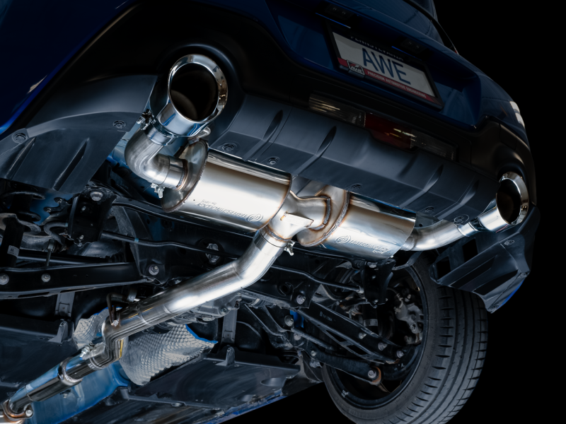AWE Tuning Subaru BRZ/ Toyota GR86/ Toyota 86 Touring Edition Cat-Back Exhaust- Chrome Silver Tips