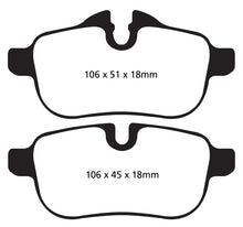 EBC 09+ BMW Z4 3.0 (E89) Yellowstuff Rear Brake Pads