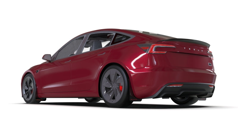 Rally Armor 24-26 Tesla Model 3 Highland Black UR Mud Flap Red Logo