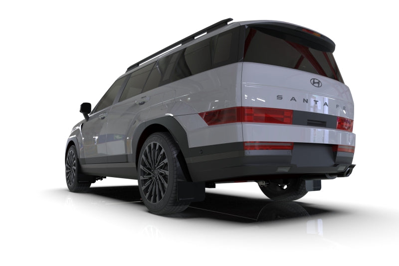 Rally Armor 24-26 Hyundai Santa Fe Black Mud Flap w/Dark Grey Logo