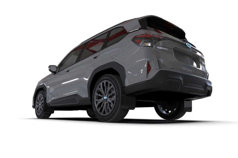 Rally Armor 25-26 Subaru Forester &amp; Hybrid Black UR Mud Flap w/Grey Logo