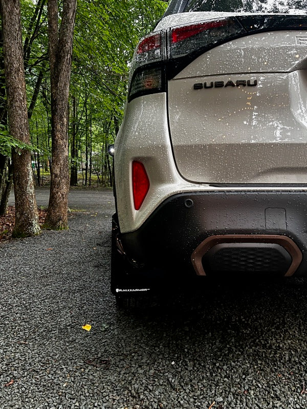 Rally Armor 25-26 Subaru Forester &amp; Hybrid Black UR Mud Flap w/Red Logo