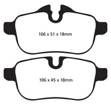 EBC 09+ BMW Z4 3.0 (E89) Yellowstuff Rear Brake Pads