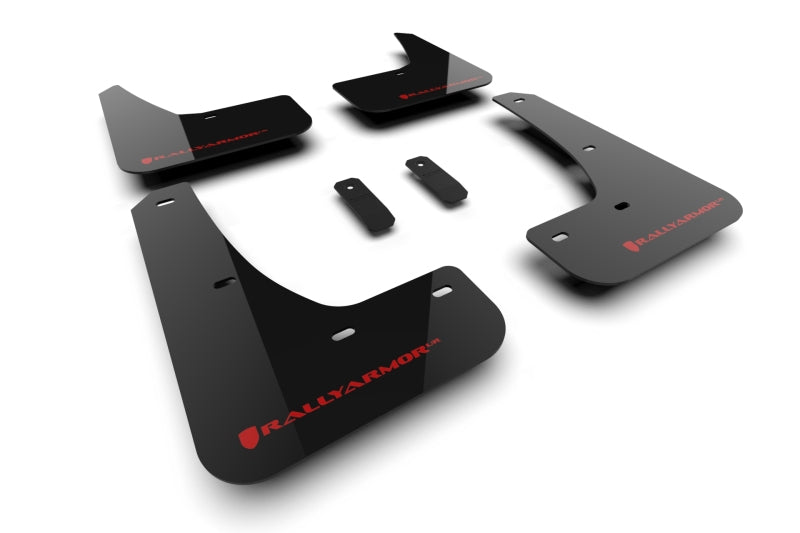Rally Armor 24-26 Tesla Model 3 Highland Black UR Mud Flap Red Logo