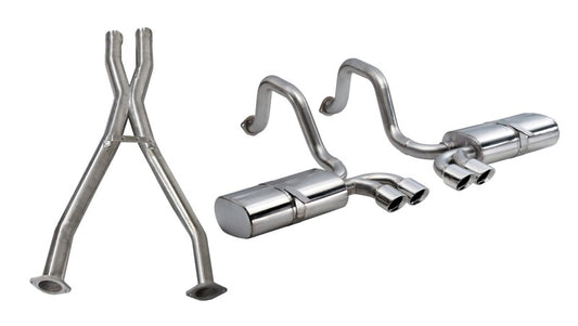 CORSA 97-04 Corvette C5 Sport 2.5 Cat-Back Exhaust System 4in Twin Tips