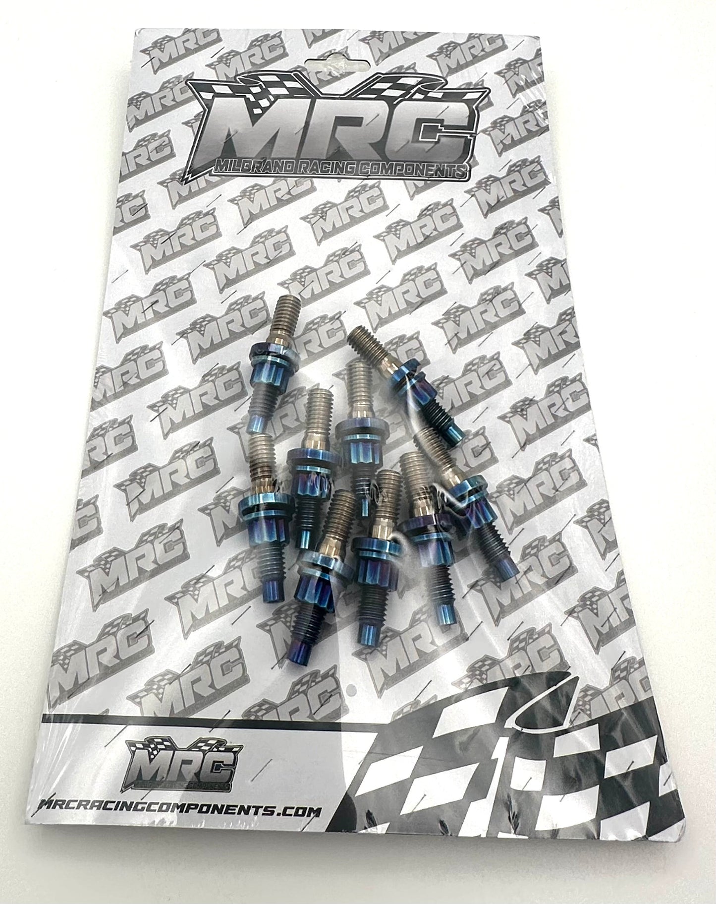 MRC Racing Components Honda B,D,F,H,J Series/Chevy Ecotec 45mm Burnt Blue Titanium Exhaust/Intake Stud Kit