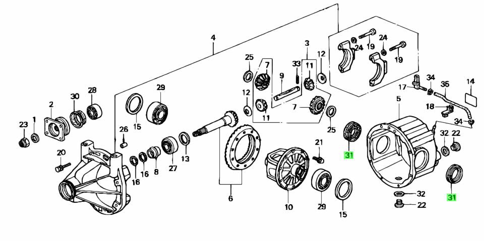 Rear Differential Axle Seals For Honda Wagovan (Sold Each)