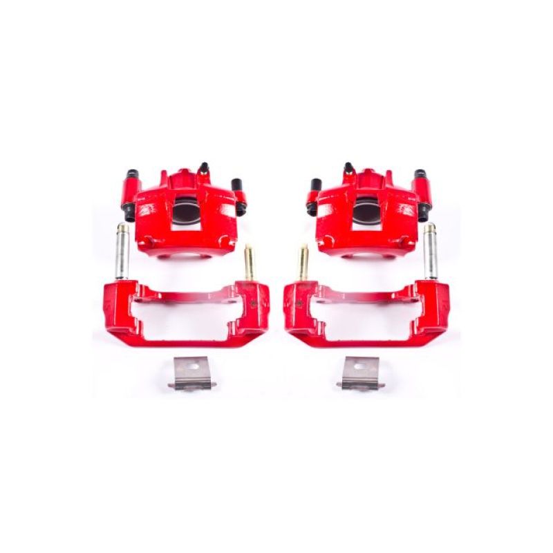 Power Stop 94-98 Ford Mustang Front Red Calipers w/Brackets - Pair