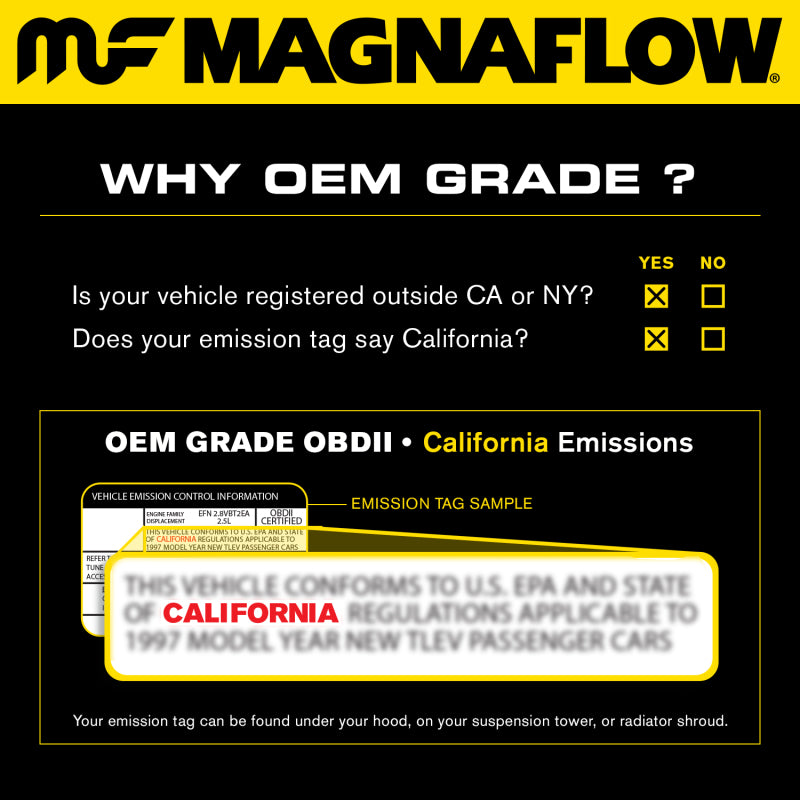 MagnaFlow Direct Fit Catalytic Converter 07-08 Escalade 6.2 Driver Side OEM