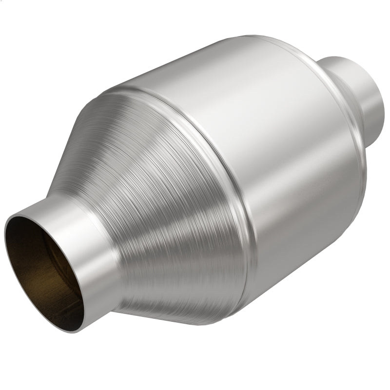 MagnaFlow Univ Cat Conv 2.5in Inlet/Outlet Center/Center Round 3in Body L x 5in W x 8.75in Overall L