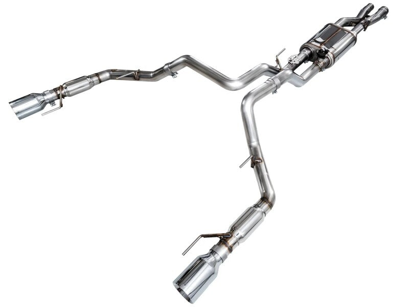 AWE Tuning Gen 3 Raptor SwitchPath Exhaust - Chrome Silver Tips