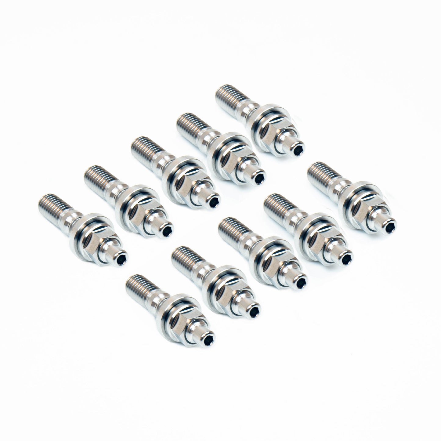 SpeedFactory Racing Titanium Intake/Exhaust Manifold Stud Kit w/ 6-Point Nuts (10 Piece)