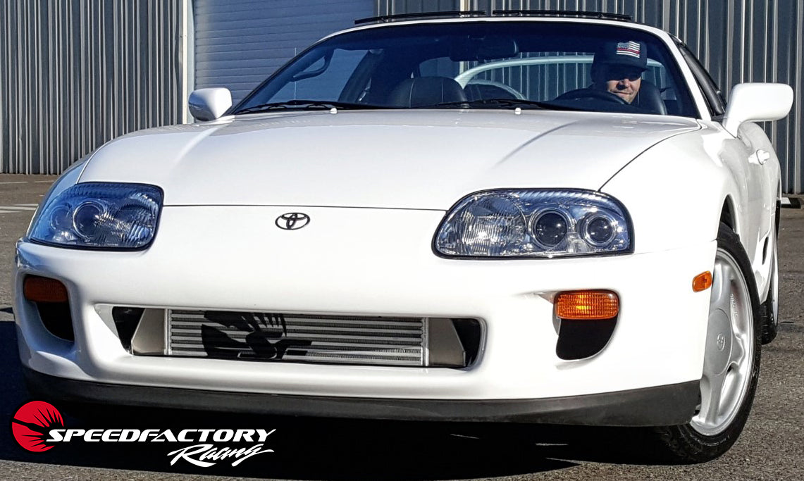 SpeedFactory Racing HP Front Mount Intercooler Upgrade for 1993-1998 MKIV Toyota Supra Turbo  - 3" Inlet / 3" Outlet (850HP-1000HP+)