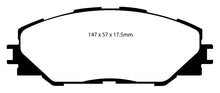 EBC 06-08 Toyota RAV 4 2.4 (3rd Row Seats) Greenstuff Front Brake Pads