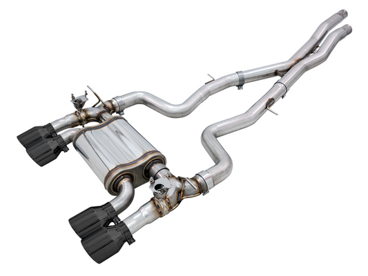 AWE Tuning BMW F8X M3/M4 Track Edition Cat-Back Exhaust - Diamond Black Tips