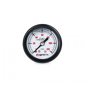 Grams Performance Universal 0-120 PSI Fuel Pressure Gauge - White Face