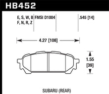 Hawk 03-05 WRX D1004 HP+ Street Rear Brake Pads