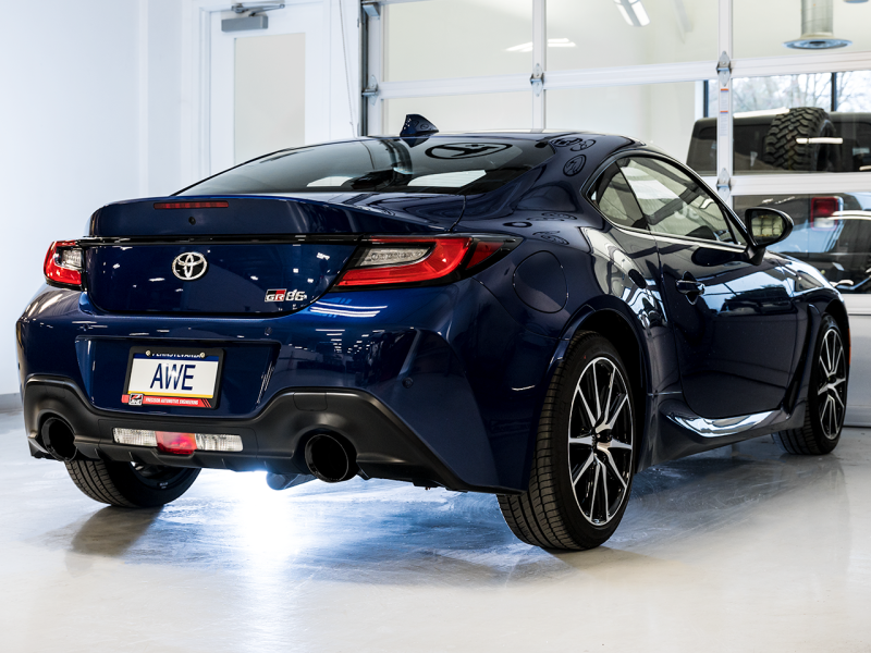 AWE Tuning Subaru BRZ/ Toyota GR86/ Toyota 86 Touring Edition Cat-Back Exhaust- Diamond Black Tips