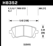 Hawk 1998-2/2002 Subaru Forester L (w/Rear Drum Brakes) High Perf. Street 5.0 Front Brake Pads