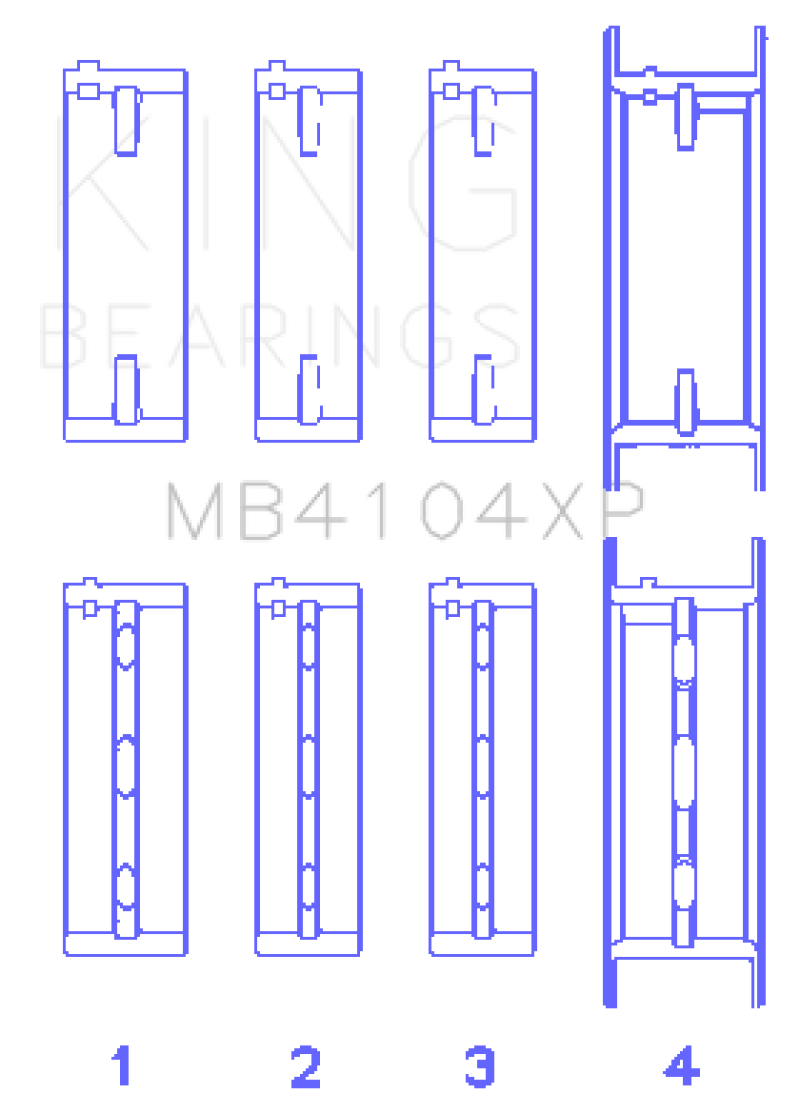 King Engine Bearings Nissan VG30DE/VG30DETT Performance Main Bearing Set - Size STD