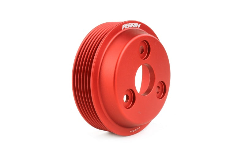 PERRIN 22-26 Subaru WRX / 21-25 Crosstrek / 20-25 LGT/OBXT/FXT Lightweight Water Pump Pulley - Red