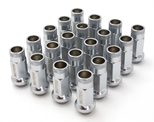 Wheel Mate Muteki SR48 Open End Lug Nuts - Satin Silver 12x1.50 48mm