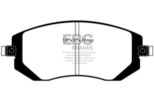 EBC 04-06 Saab 9-2X 2.0 Turbo Yellowstuff Front Brake Pads