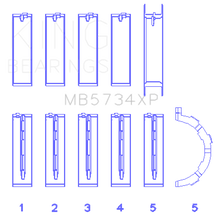 King Engine Bearings Ford Mustang Prod 302 Coyote Performance Main Bearing Set - Size STD