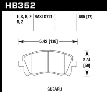 Hawk 02-03 WRX / 98-01 Impreza / 97-02 Legacy 2.5L / 98-02 Forester 2.5L D721 HPS Street Front Brake