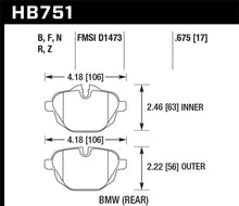 Hawk 2015 BMW 428i Gran Coupe / 11-16 535i / 11-16 X3/X4 HPS 5.0 Rear Brake Pads