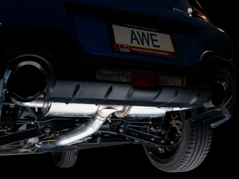 AWE Tuning Subaru BRZ/ Toyota GR86/ Toyota 86 Touring Edition Cat-Back Exhaust- Diamond Black Tips
