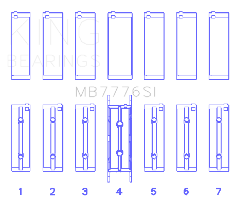 King Engine Bearings BMW N55B30A/N53B30A/N52B30A Main Bearing Set - Size +0.25mm