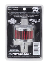K&N Steel Base Chrome Top Crankcase Vent Filter 1/2in. Vent / 2in. OD / 1-1/2in. Height