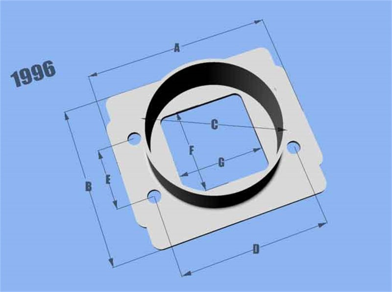 Vibrant MAF Sensor Adapter Plate Toyota w/ Bosch MAF Sensor w/ 3in ID filter only