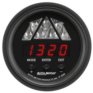 Autometer Z-Series 2-1/16in Tachometer Digital 16000 RPM w/ LED Shift Light