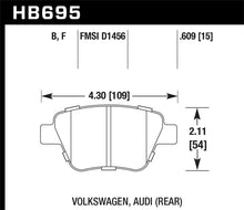 Hawk 2011-2013 Audi A3 Except TDI HPS 5.0 Rear Brake Pads