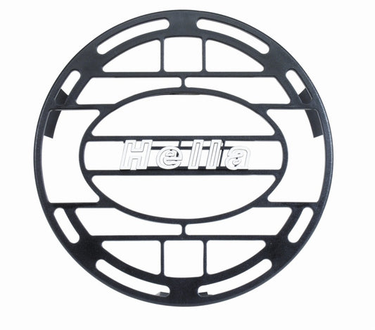 Hella Stone Shield Round Plastic Black Hella Logo Light Cover  (MOQ 10)