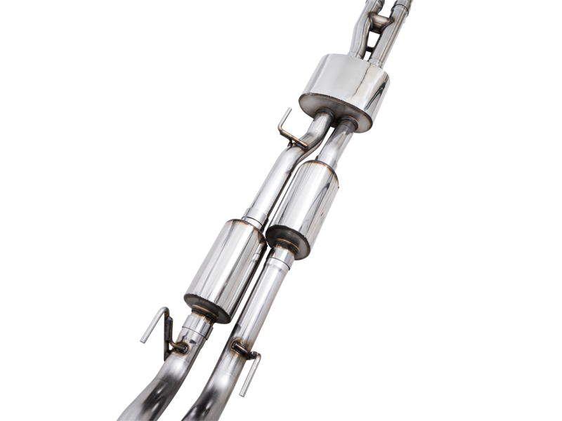 AWE Tuning 16-22 Toyota Tacoma 0FG Cat-Back Exhaust w/ BashGuard - Dual Diamond Black Tips