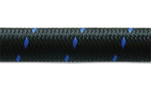 Vibrant -8 AN Two-Tone Black/Blue Nylon Braided Flex Hose (20 foot roll)
