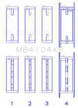 King Engine Bearings Nissan VG30DE/VG30DETT Performance Main Bearing Set - Size STD