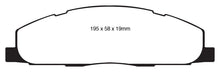 EBC 09-11 Dodge Ram 2500 Pick-up 5.7 2WD/4WD Yellowstuff Rear Brake Pads