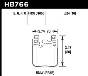 Hawk BMW DTC-60 Race Rear Brake Pads