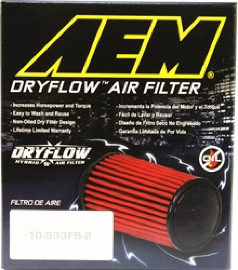 AEM Air Filter, 3inFLG/ 5inOD/ 6-1/2inH Dry Flow