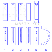 King Engine Bearings Ford 302 CID Coyote (Size STD) Performance Coated Main Bearing Set - Size STD