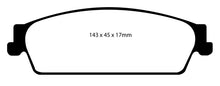 EBC 09-14 Cadillac Escalade 6.0 Hybrid Greenstuff Rear Brake Pads