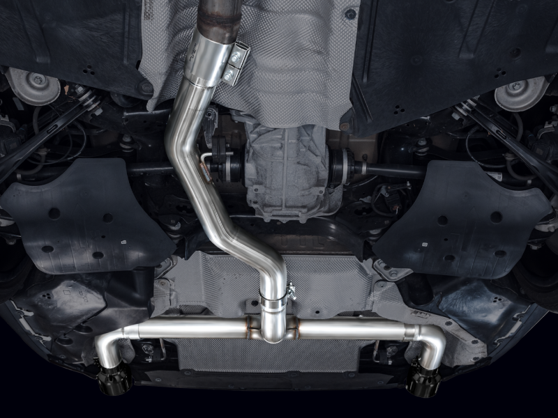 AWE Tuning 19-23 BMW 330i / 21-23 BMW 430i Base G2X Track Edition Axle-Back Exhaust - Diamond Black