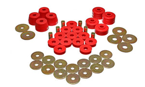 Energy Suspension Body Mount Bushing Sets - Red